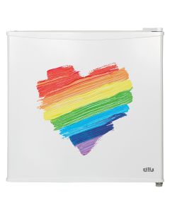 43L Table Top Fridge, Rainbow Heart – DESIGN COLLECTION
