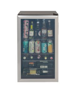 93L Glass Fronted Cooler, Stainless Steel	